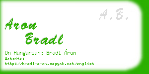 aron bradl business card
